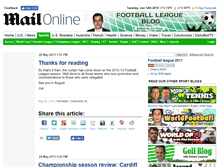 Tablet Screenshot of footballleagueblog.dailymail.co.uk